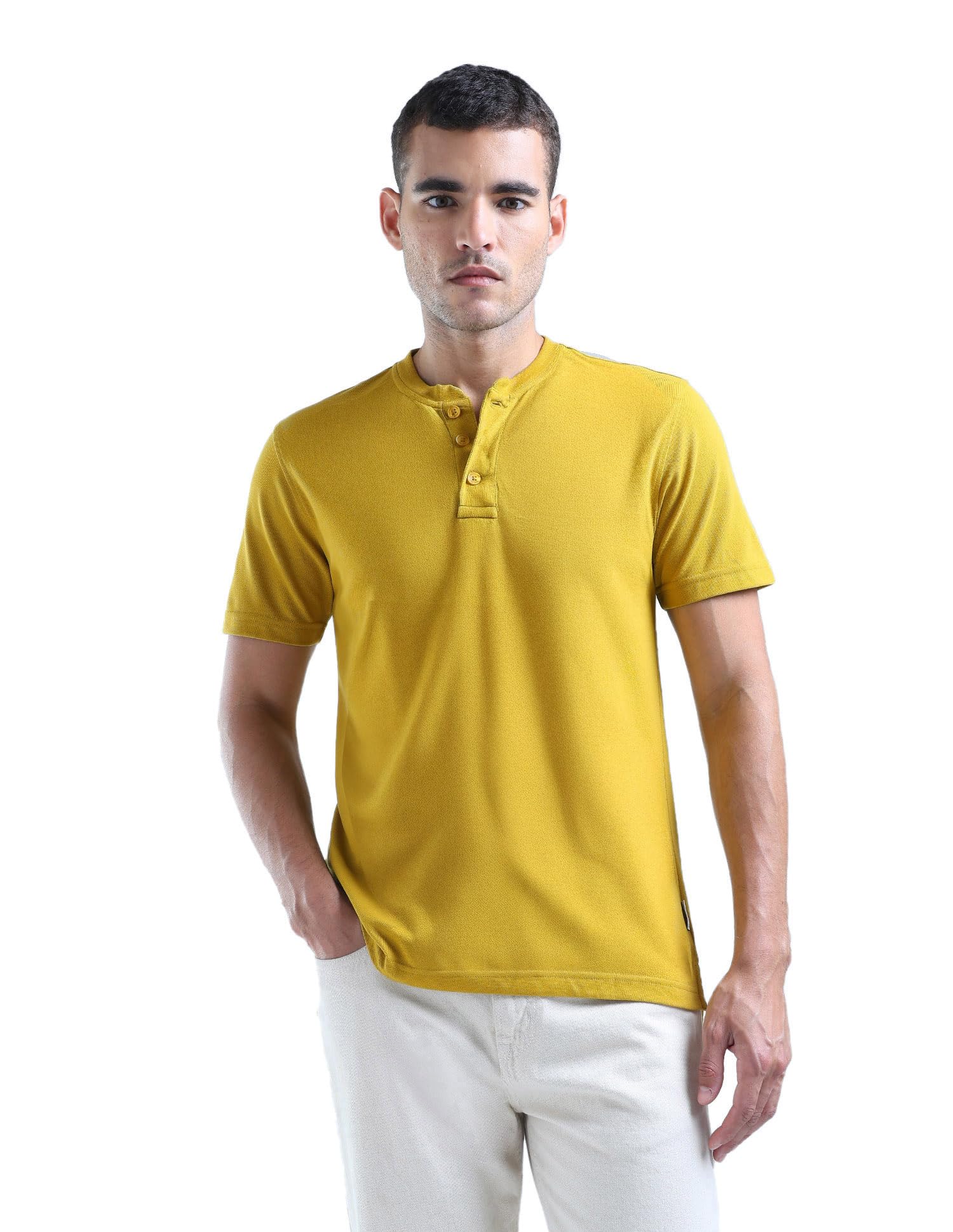 flying machine Men's Regular Fit Polo T-Shirt | Solid Pattern-picture-32