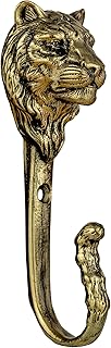TUTURA LUTSS Tiger Coat Decorative Hanging Brass Metal Wall Hook. Handmade. for Living Room Bathroom Badroom Kids Room. Rack Hangers. Home Interior Design