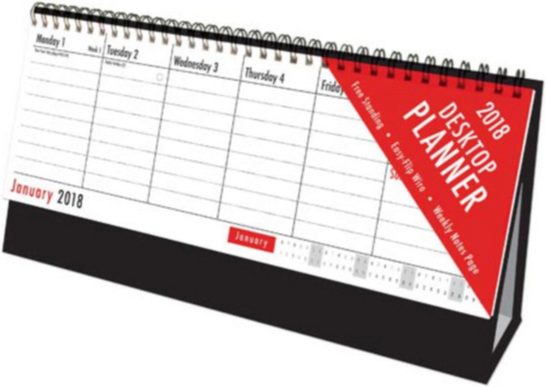 TallonTallon International 2020 Red and Black Desktop Flip Calendar