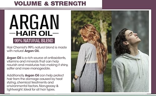 Miniatura 9 de Hair Chemist Aceite para el cabello 99% de volumen natural y fuerza - Aceite de argán 7.1 onzas