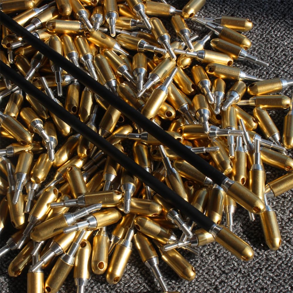 Sarini Têtes de tir à l'arc pointe de flèche sifflante en cuivre 6 pièces diamètre intérieur 6,2 mm