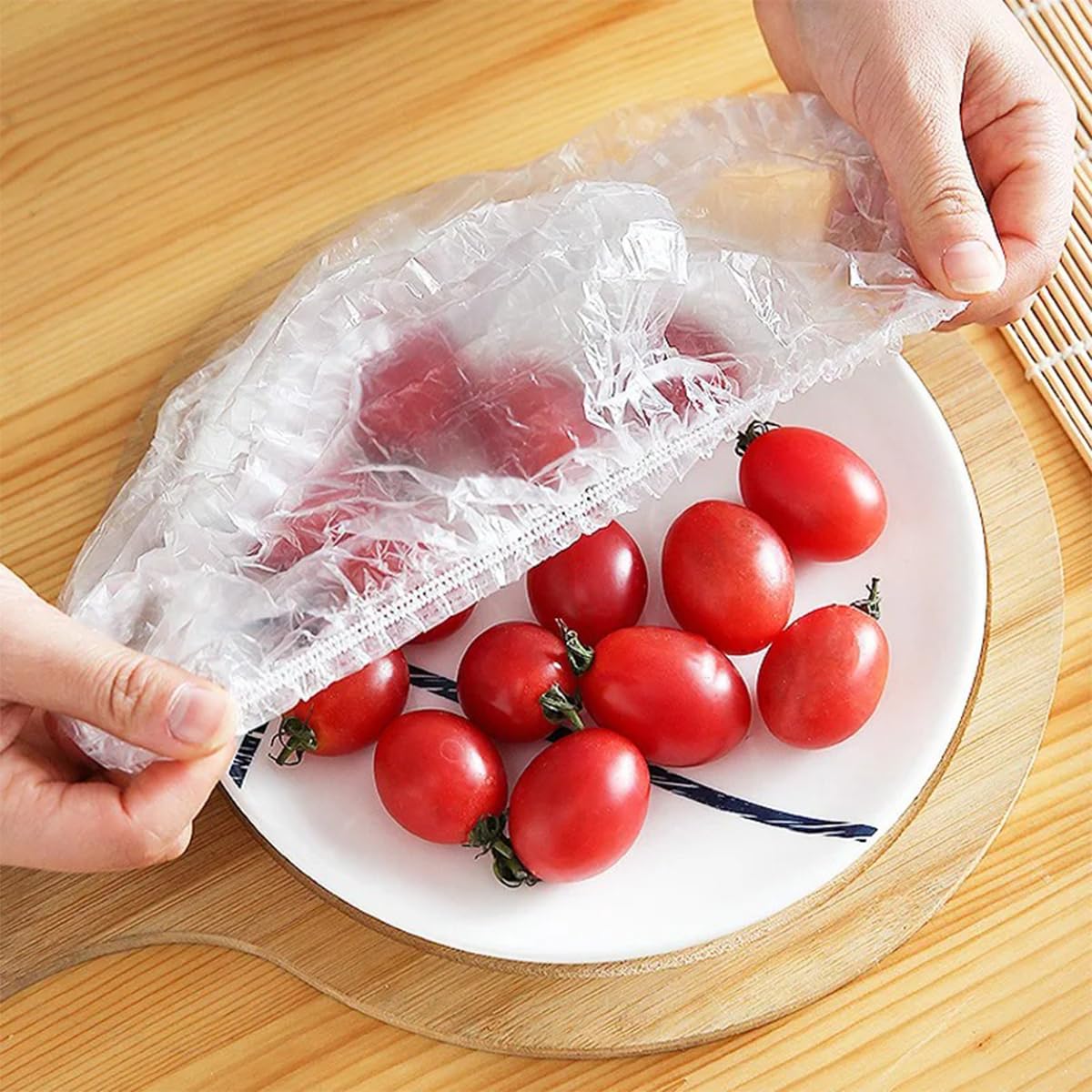 500 Pezzi di Pellicola Protettiva Elastica Riutilizzabile per Alimenti, monouso per Cucina e Picnic all'aperto, Bianca