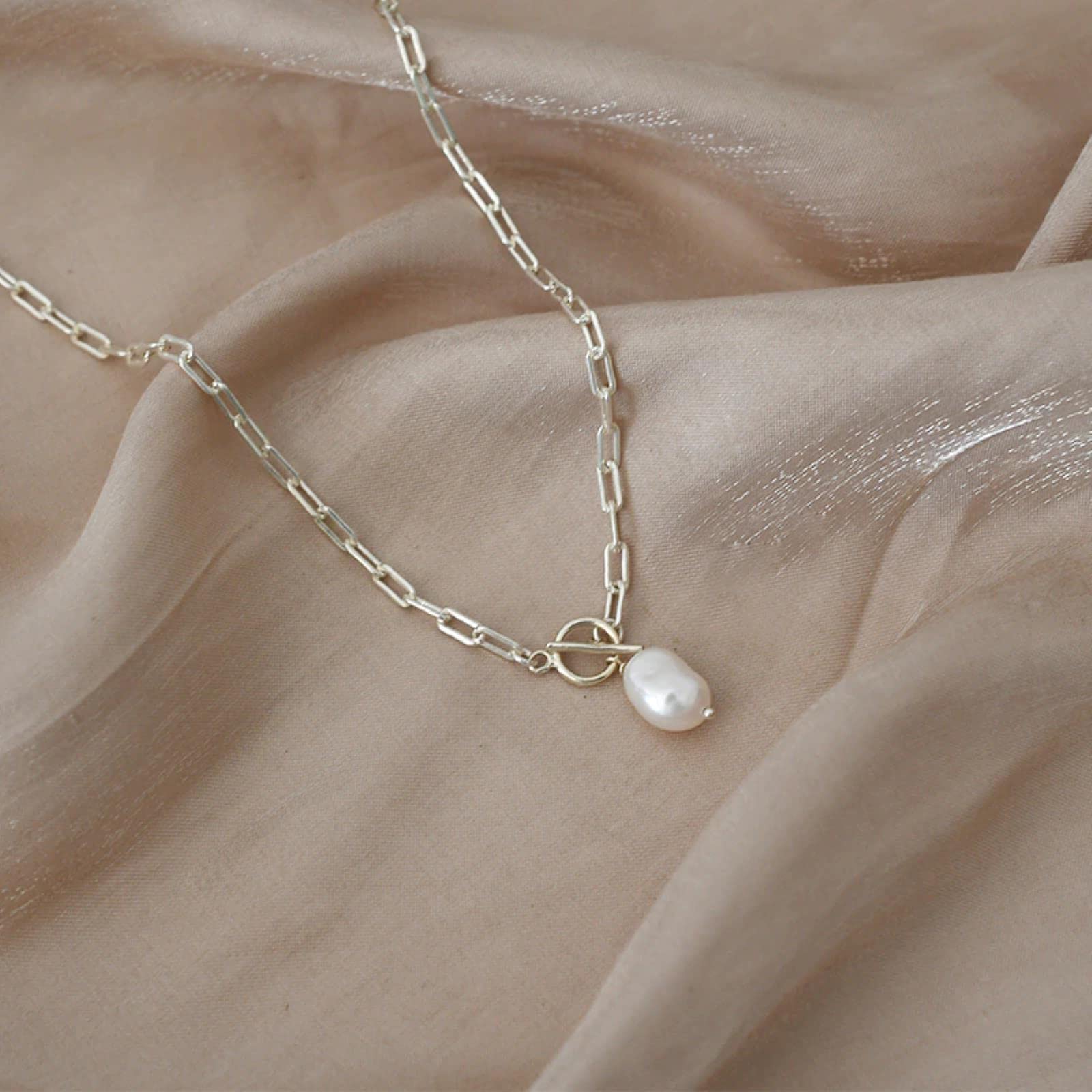 Collar De Plata De Ley 925 con Perlas Naturales De Agua Dulce, Joyería De Moda para Mujer