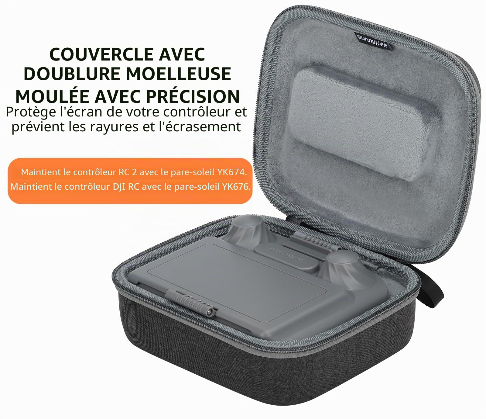 Sac de Rangement pour DJI Mini 4 Pro RC2 RC-N2 Mallette Sac de Transport pour Drone Etui de Protection pour Télécommande Accessoires Drone (RC2)