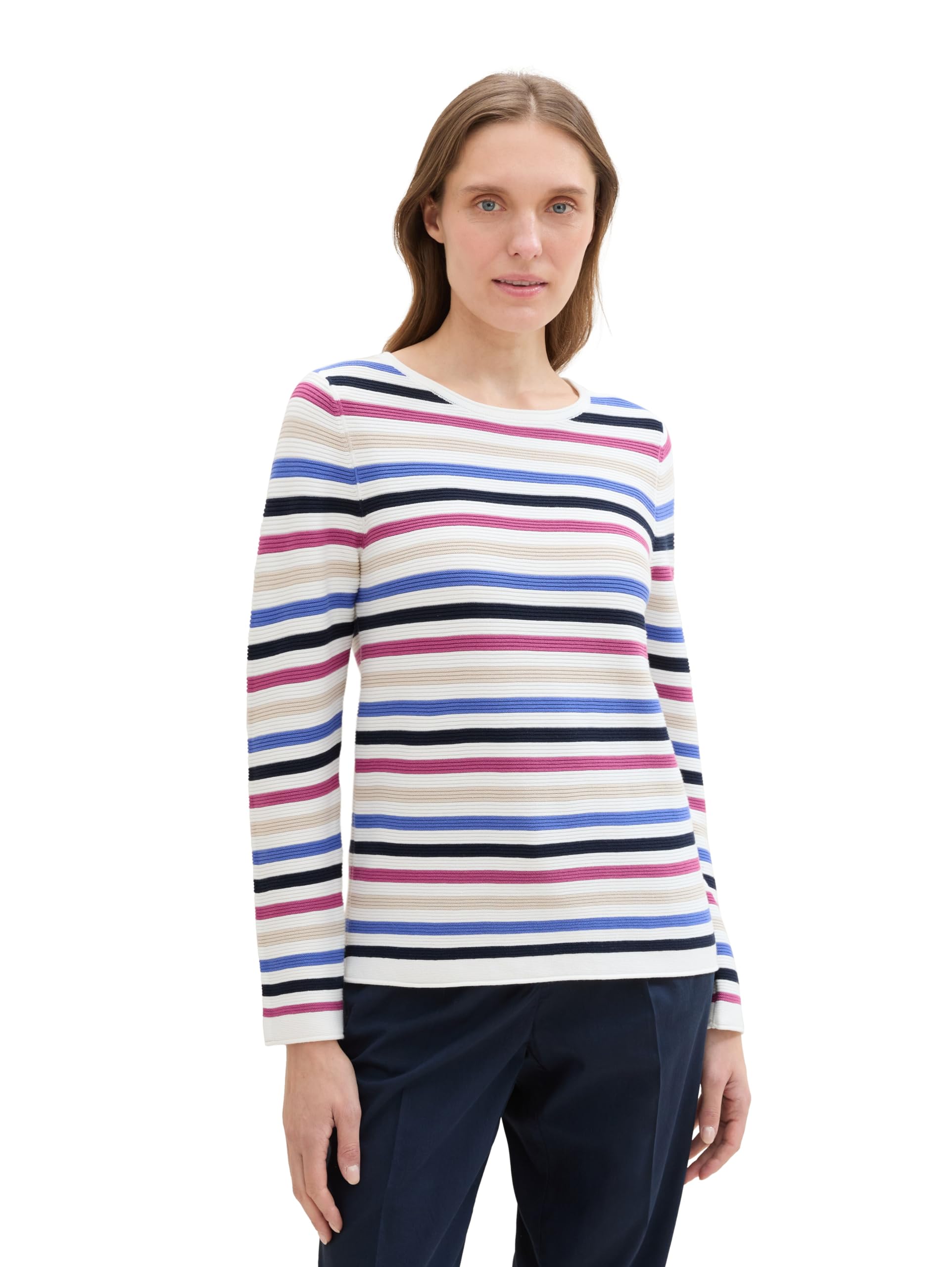 Tom Tailor Damen Strickpullover aus Bio-Baumwolle