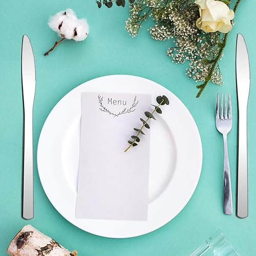 Miniatura 7 de Gisafai 150 cuchillos de cena de acero inoxidable de 8.3 pulgadas, cuchillos separadores de cubiertos, cuchillo de mantequilla duradero para mesa de