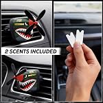 Voiture de combat Air Décoration pour l'aération des fraicheurs, 2026 Nouveau Shark Fighter Rotating Propeller voiture Diffuseur Vent Clip, voiture Air Freshener, Accessoires de Voiture pour Homme
