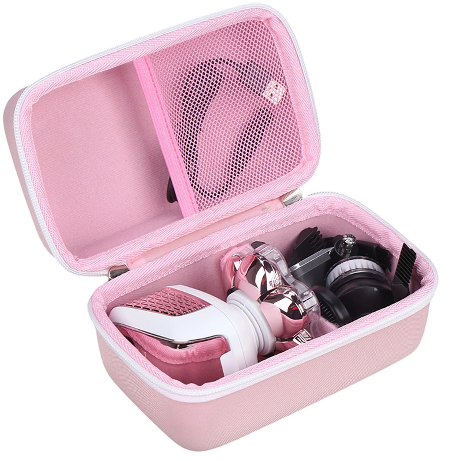 Shaver Case for WEQOEE/SHPAVVER/umither Electric Shaver for Women, Case for 5-in-1 7D Rechargeable Body Shaver - Travel Protective Carrying Storage Bag (Pink, Box Only)
