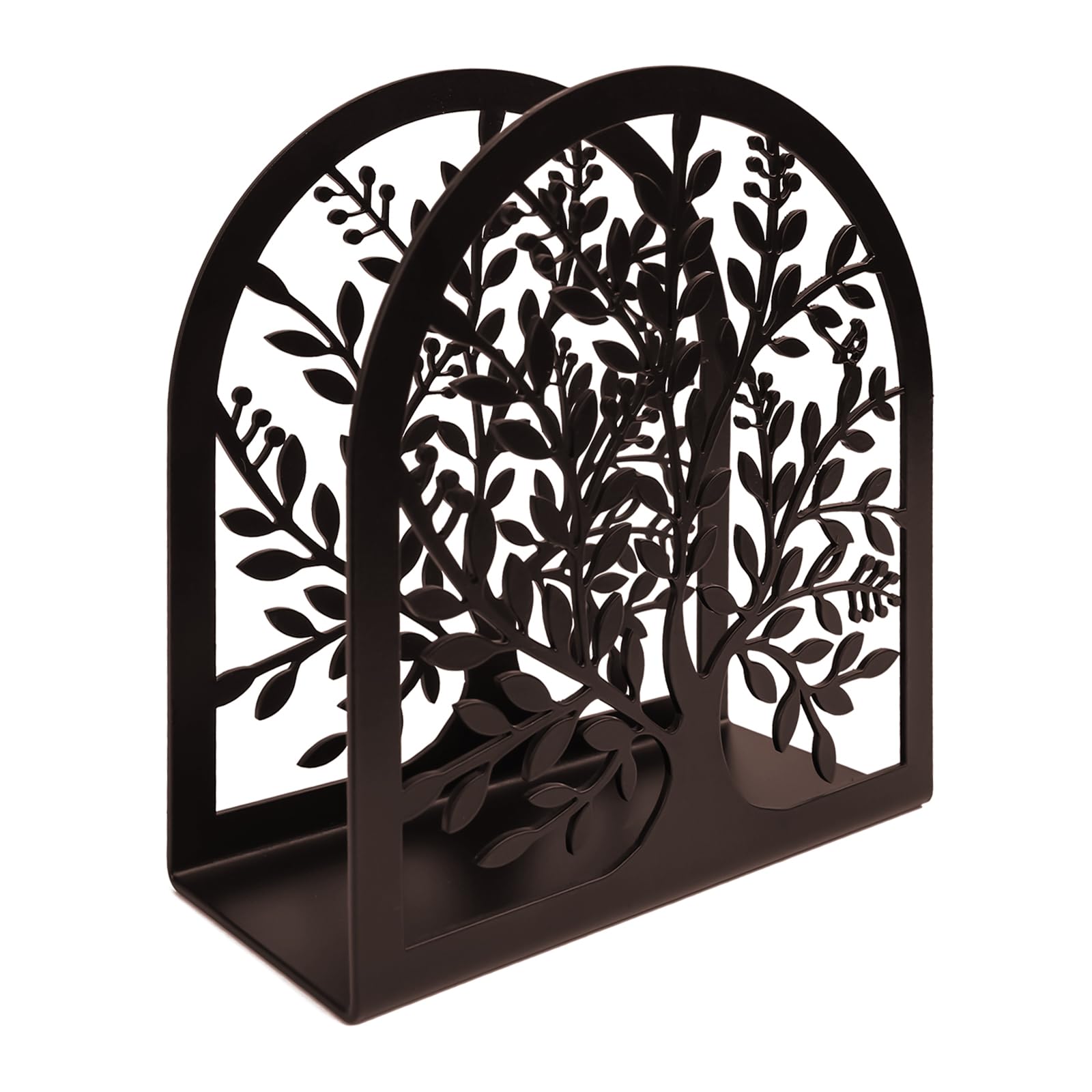Napkin Holder for Tables, Tree of Life Design Modern Metal Napkin Holder for Home Kitchen & Picnic Party, Bronze