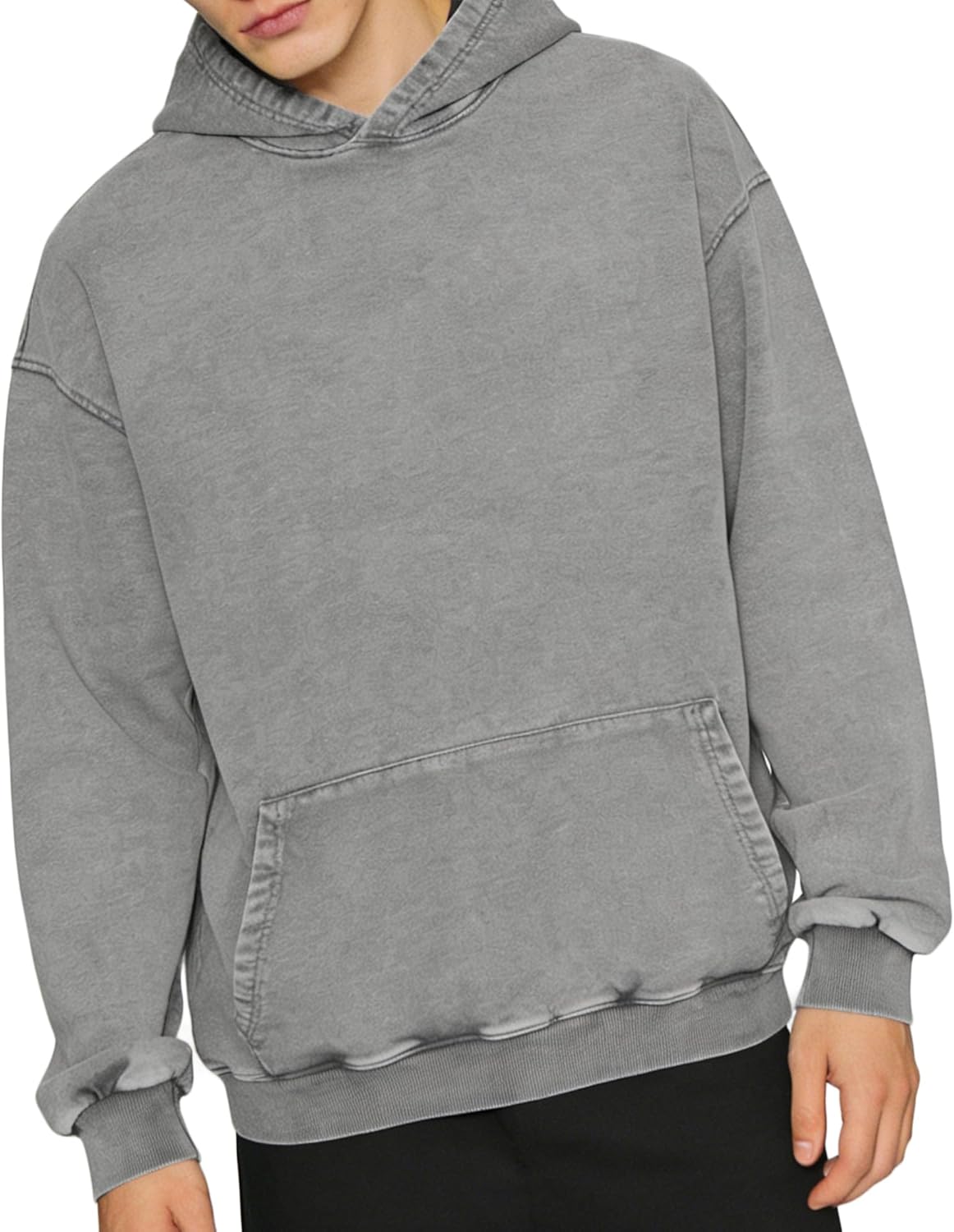 Men Hoodie Oversized Acid Wash Unisex Vintage Heavyweight Cotton Pullover Sweatshirt for Men Women Streetwear 2026