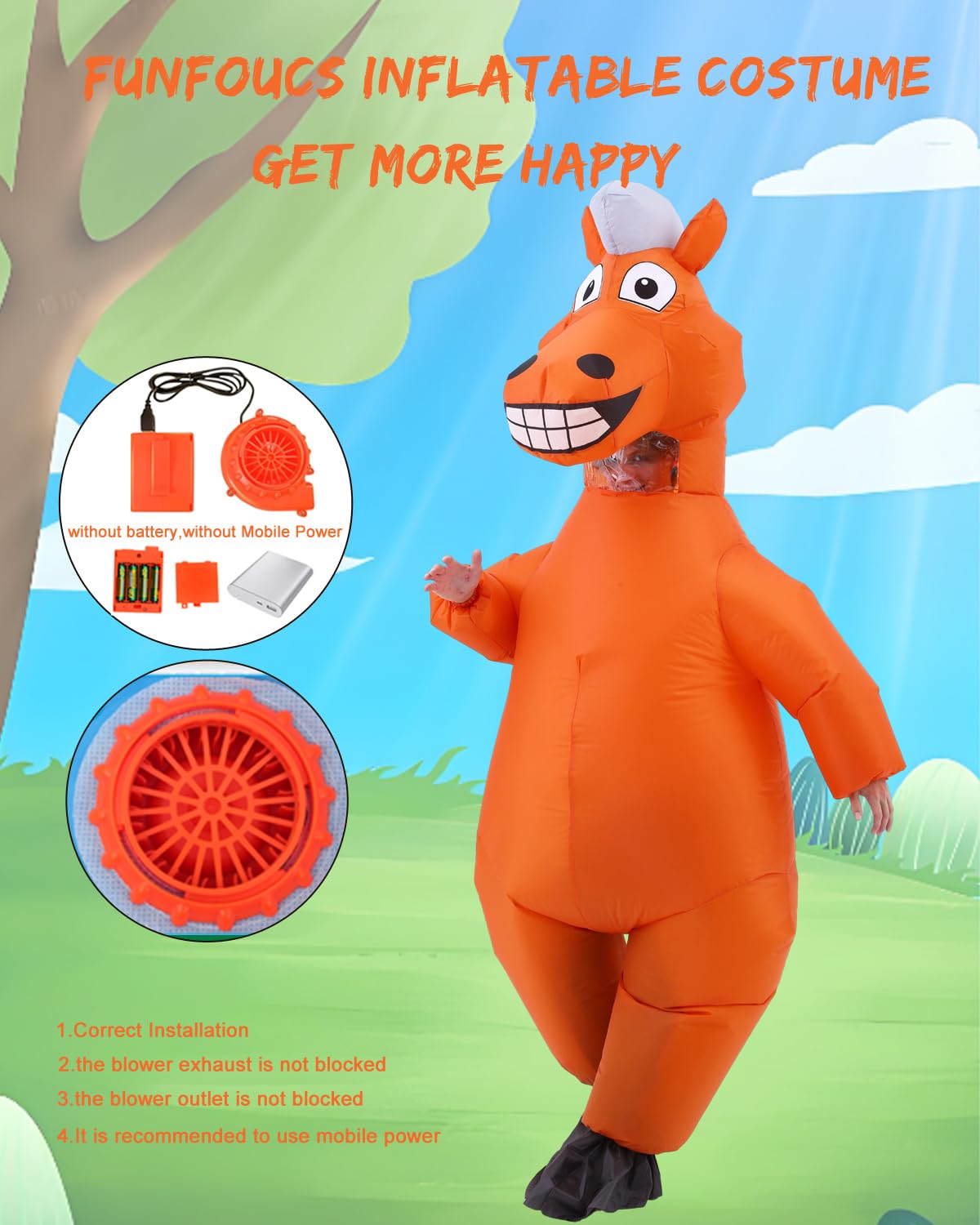 Costume de cheval gonflable pour adulte - Costume de cowboy gonflable pour adultes - Costume gonflable pour adultes - Costume amusant pour Halloween, Noël, carnaval