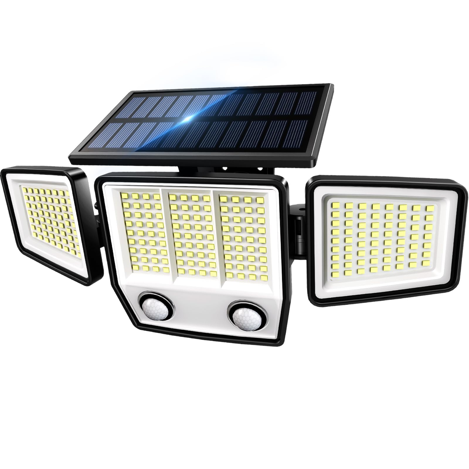 MDCMDCM Lampada solare da esterno impermeabile con sensore di movimento, 3000 lm, 3 modalità di illuminazione a 270°, IP65, lampada da parete a LED per giardino, cortile, terrazzo, vialetto