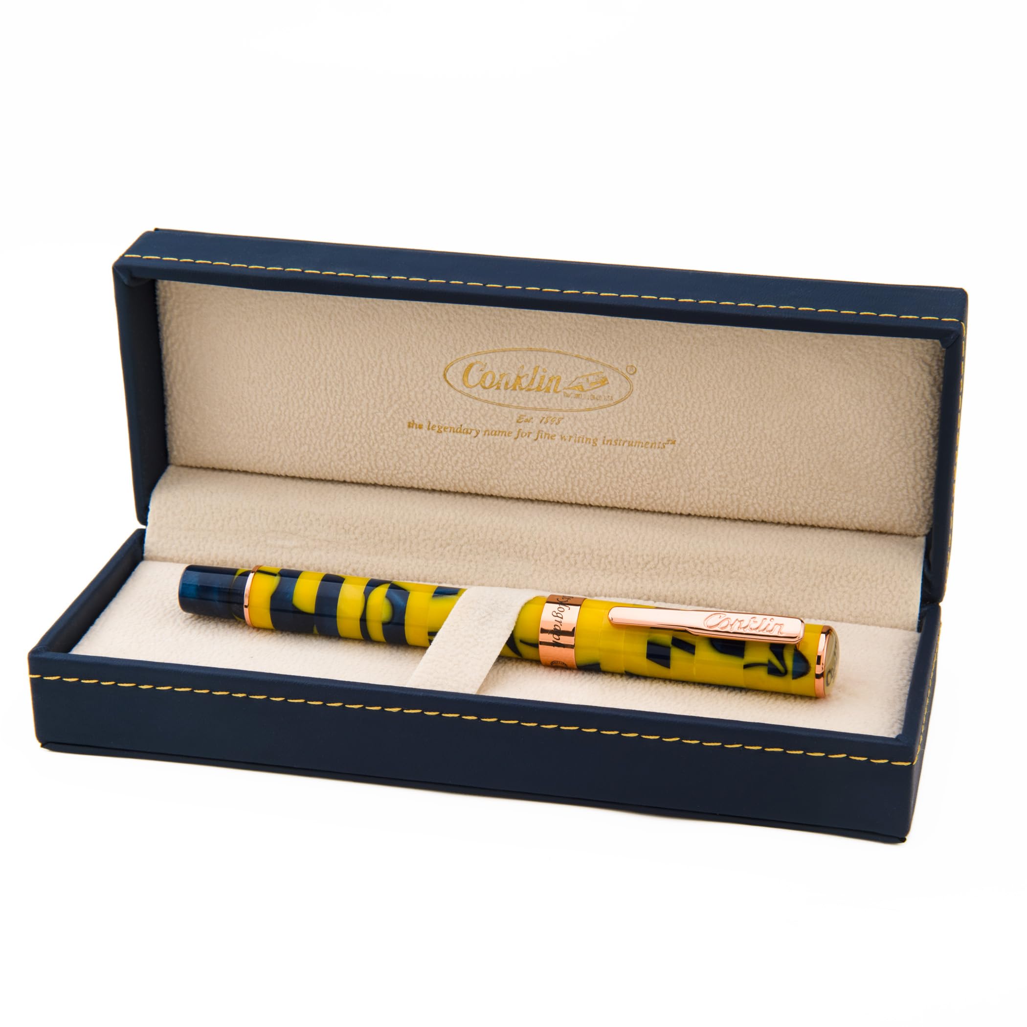 Conklin Stylograph Mosaic Pluma estilográfica Amarillo/Azul- F