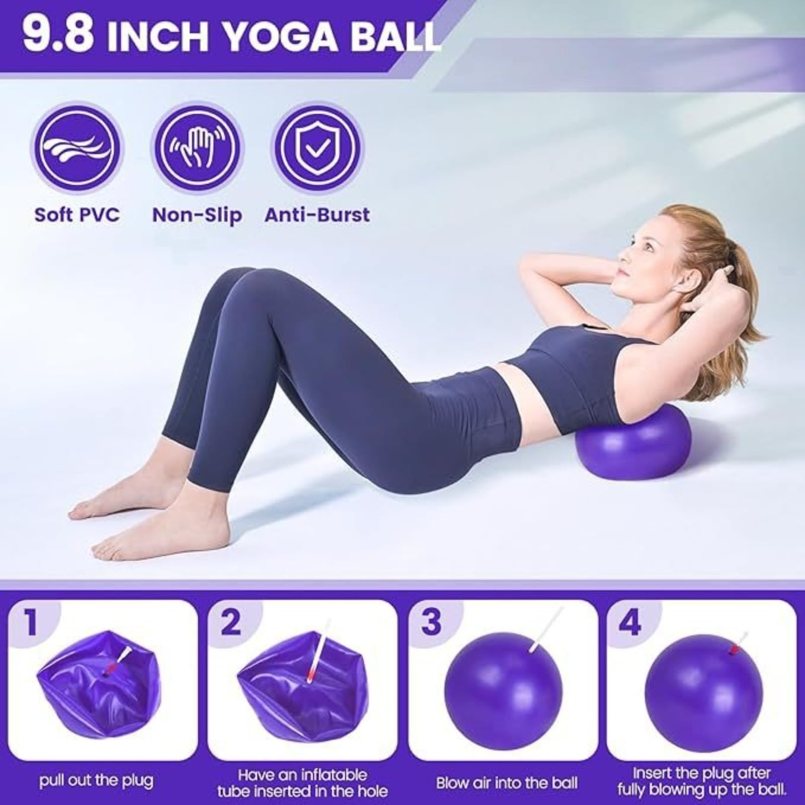 INLANDSIS Set di Cerchio Yoga Pilates da 13 Pezzi, Kit di Anelli Pilates, Set di Fitness per Allenamento a Casa, Accessori Yoga Completi con Borsa per Un Facile Riposto