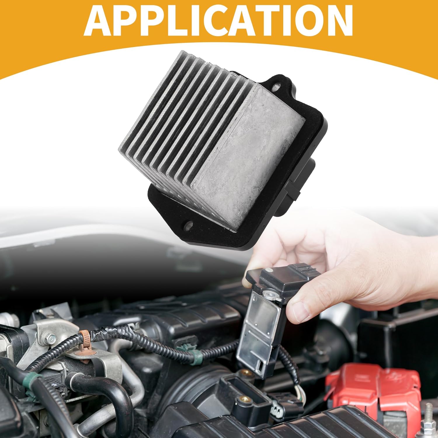 HVAC Blower Motor Resistor No.9562664J00 Heater Blower Resistor for Suzuki Grand Vitara 2006-2013 Metal ABS Black