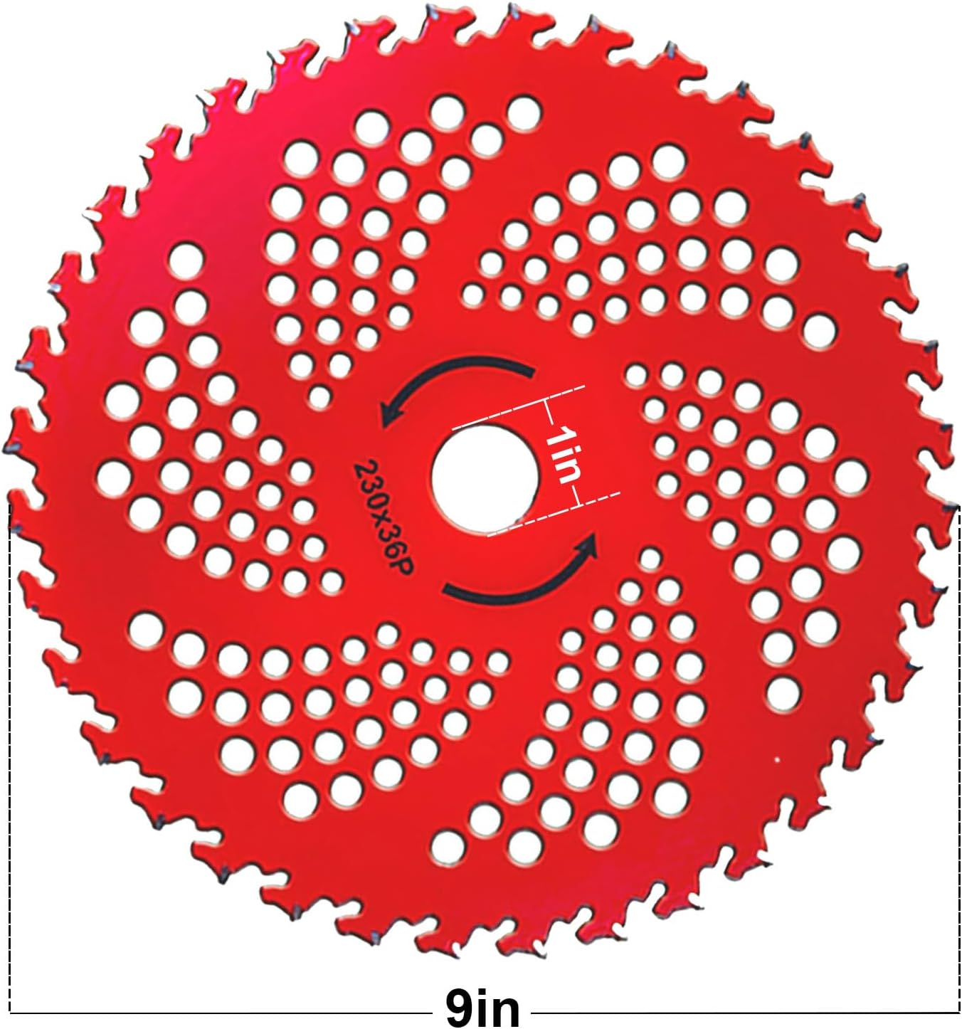 9 Inch 20T Brush Cutte Blades& 36T Carbon Steel Trimmer Blades with Adapter Kit, Universal Replacement Blades Fit for r Brush Cutter & Weed Wacker Trimmer（2pcs）