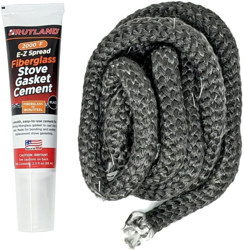 Midwest Hearth 8321680 Door Rope Gasket and Adhesive 3/4" x 84" for QuadraFire