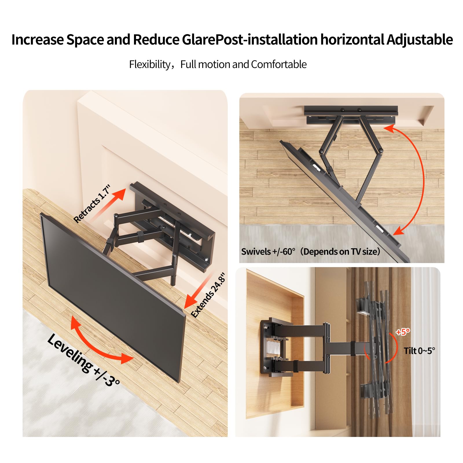 Soporte TV Pared para 50-90 pulgadas hasta 85 kg Max VESA 650x600