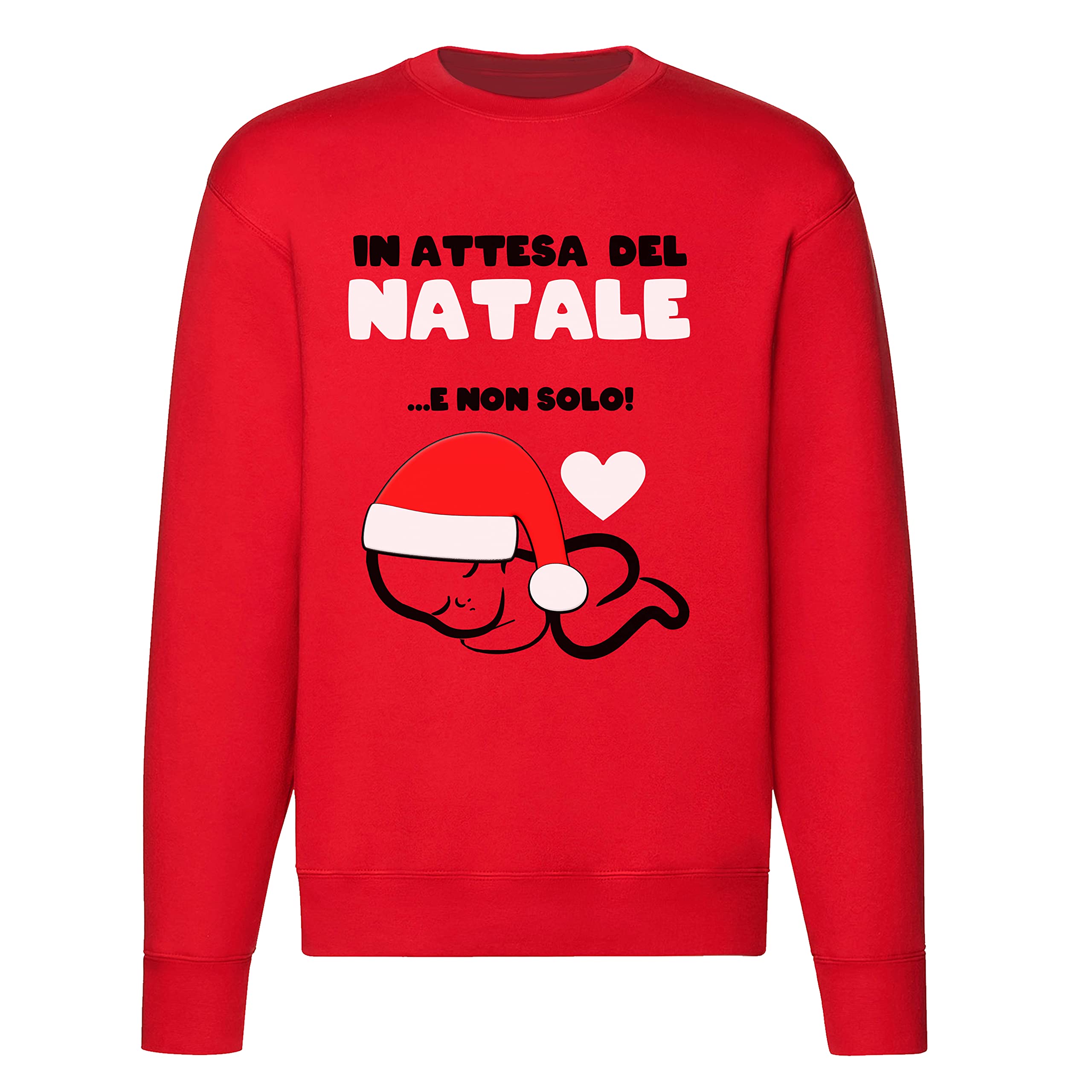 Coppia Felpe Natale - Incinta - Gravidanza - in Attesa - del Natale e Non Solo - Coppie - Partner - Lui Lei - Coppie Natalizie