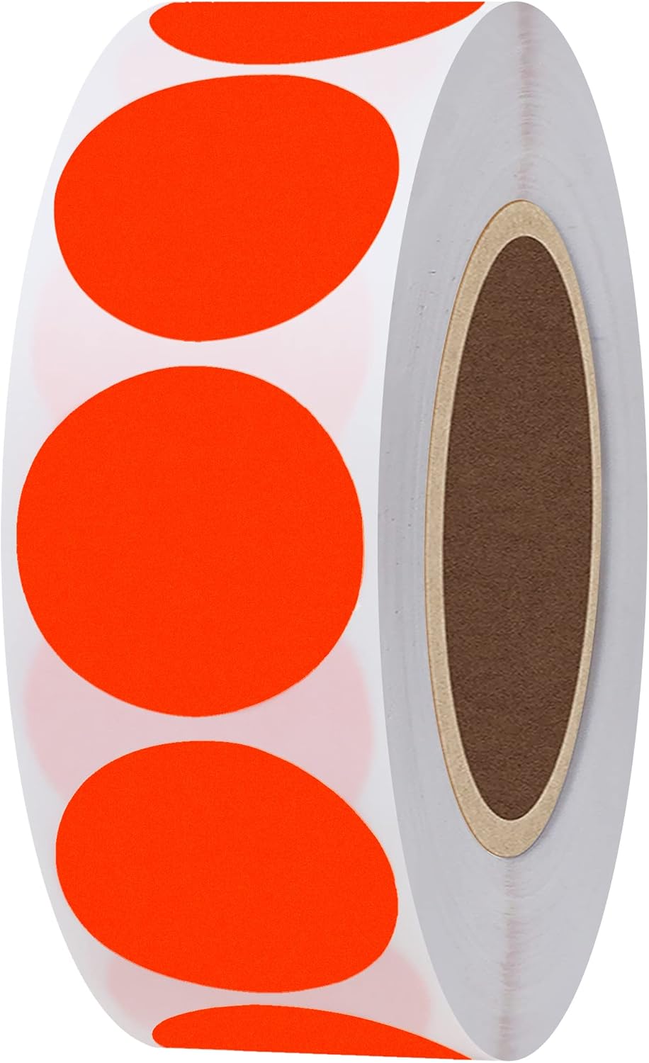 Hybsk Fluorescent Red Round Stickers 1 Inch Color Coding Dots Labels