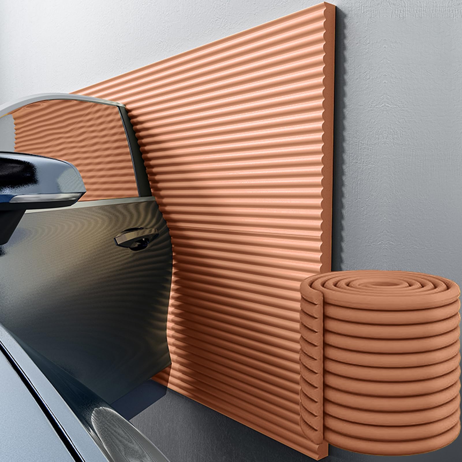 Garage Wall Protector for Car Doors, Strong Foam Car Door Bumper Guard for Parking Garages, Wall Padding Bumpers Corner Guards Protector Strip Waterproof/Anti-Scratch/Collision