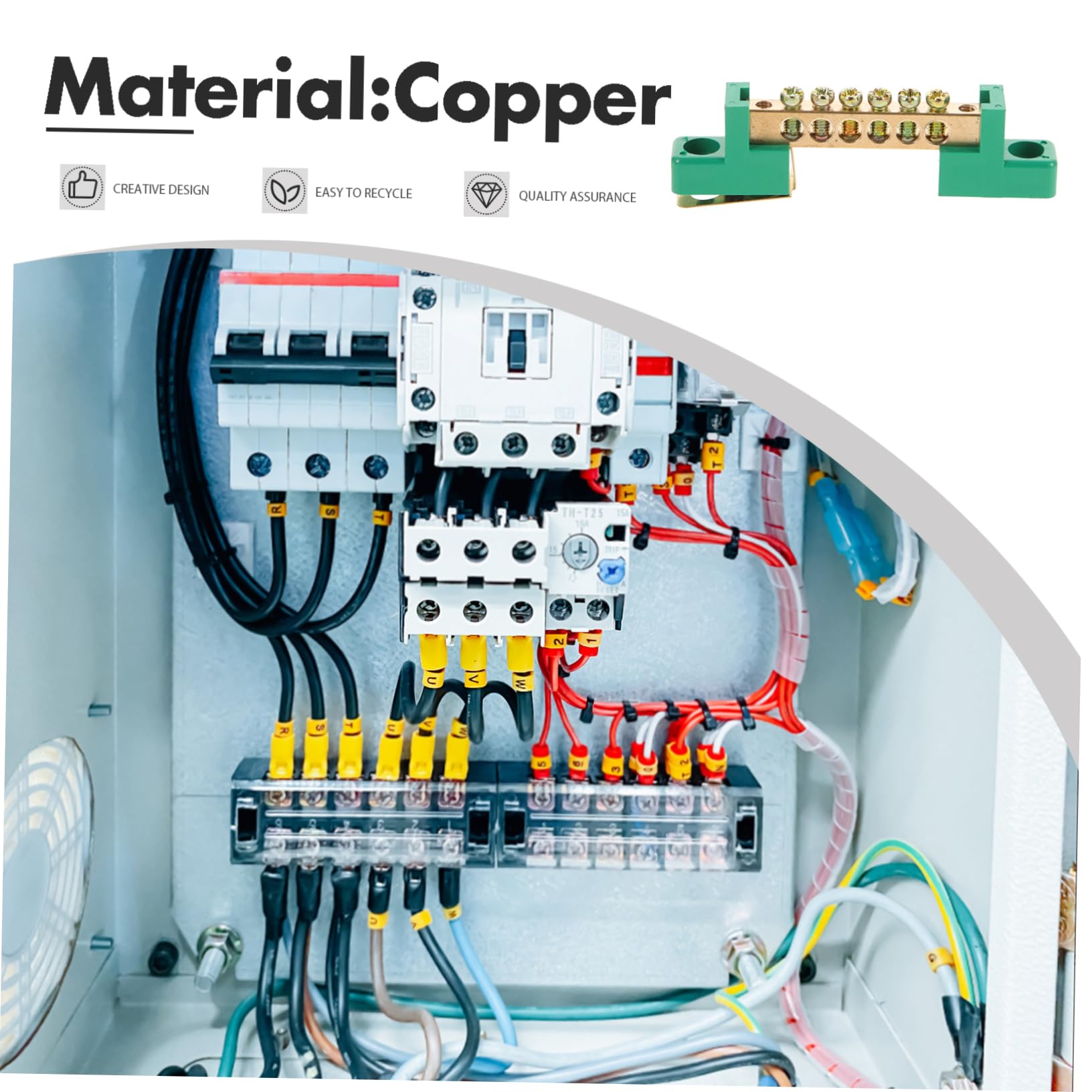 Produktbild von Verzinkte Kupfer-Busbar Für Batteriepole – + Und –, 4x 10-24, 32V DC/100A, Mit Isolierabdeckung