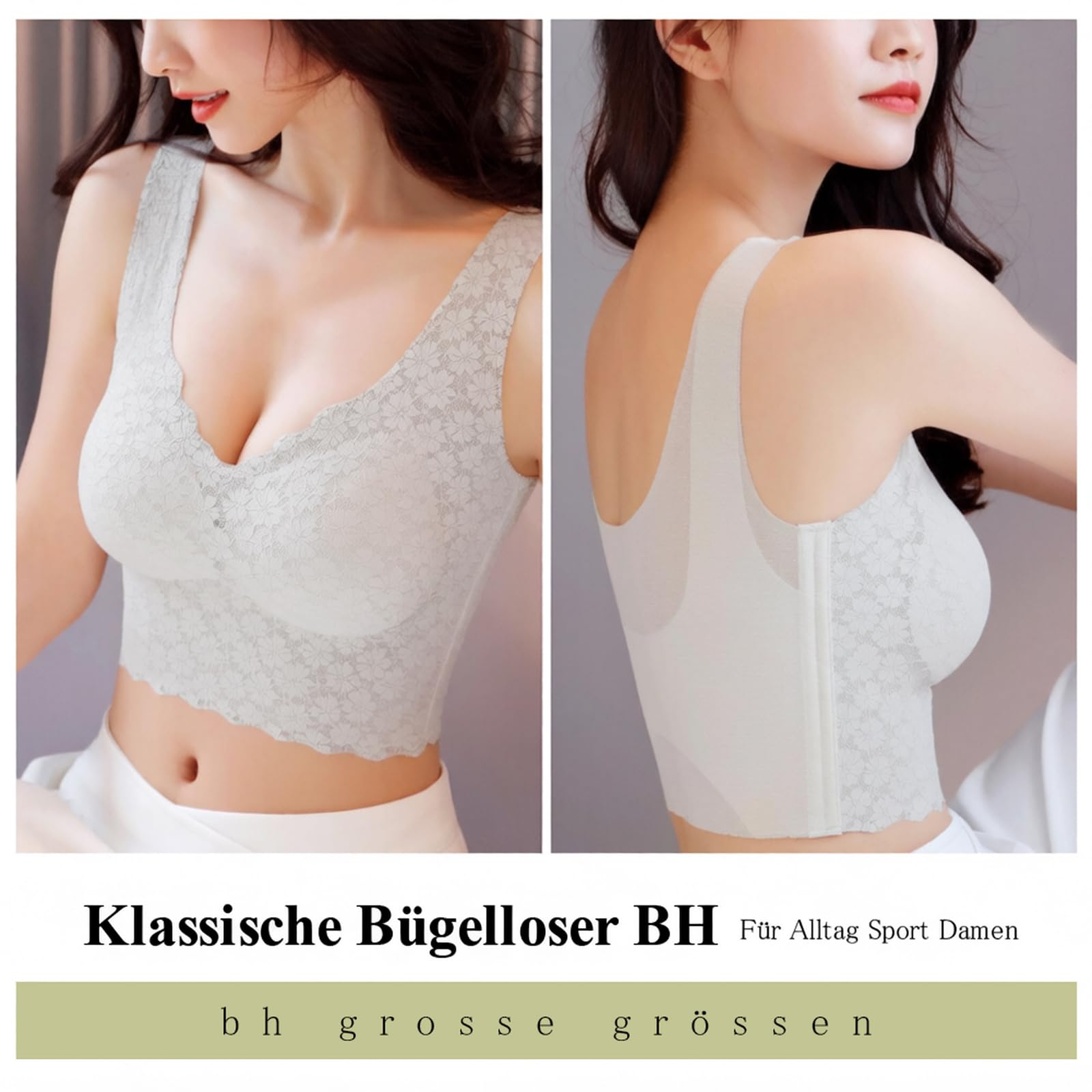Sport BH Damen ohne bügel Tshirt BH Bustier Damen Baumwolle