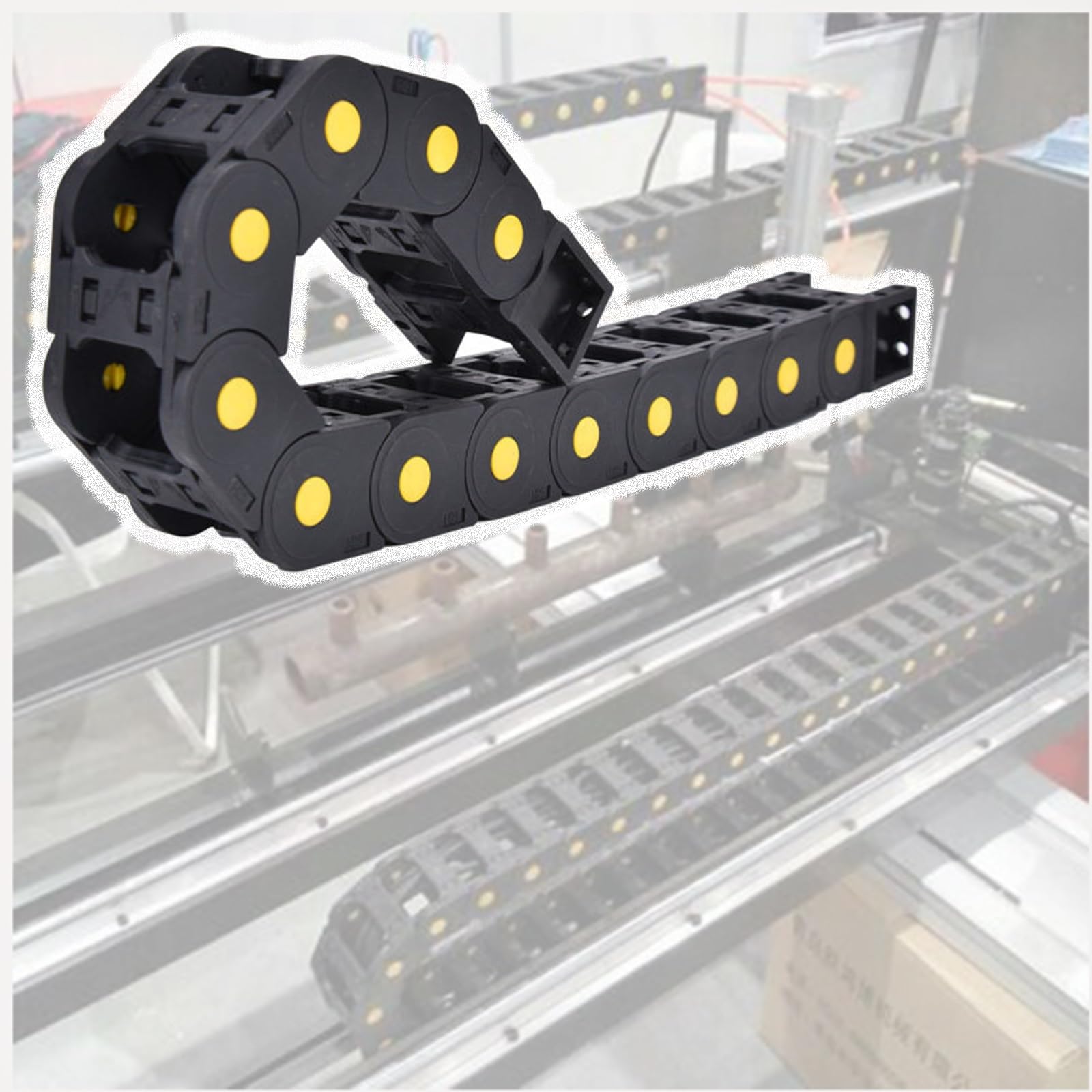 Wdjbpsh 3.3Ft/1M Tool-Free Openable Cable Chain, Adjustable Detachable For Quick Threading/ 3D Printers/Engraving Machines/Diy Projects(,0.79X1.5in/20X38mm)