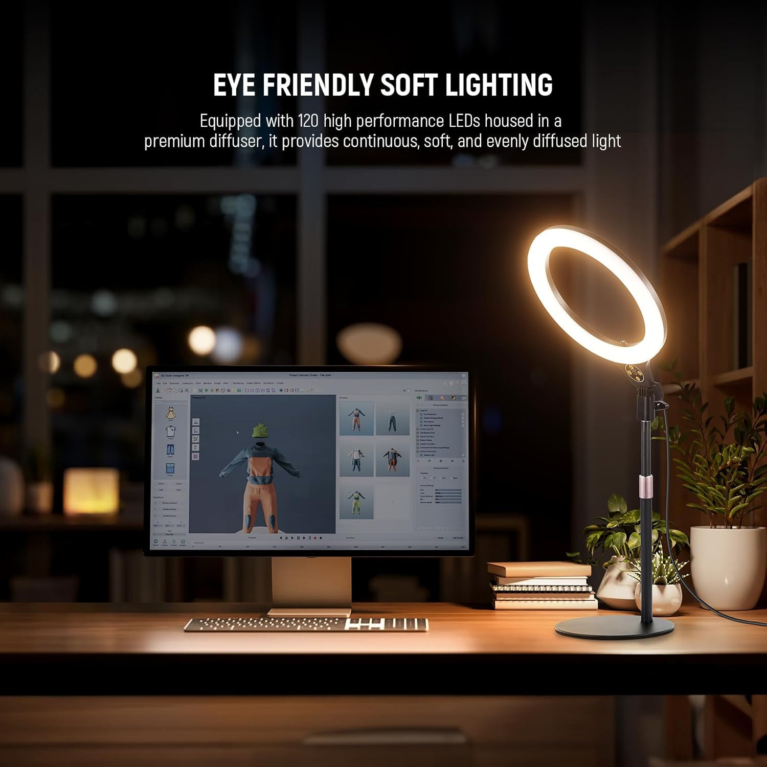 Eye-Friendly Soft Lighting from NEEWER N22 Ring Light