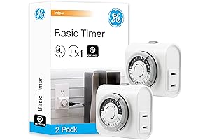 GE 24-Hour Indoor Plug-In Timer: Plug N Play Automation Solution