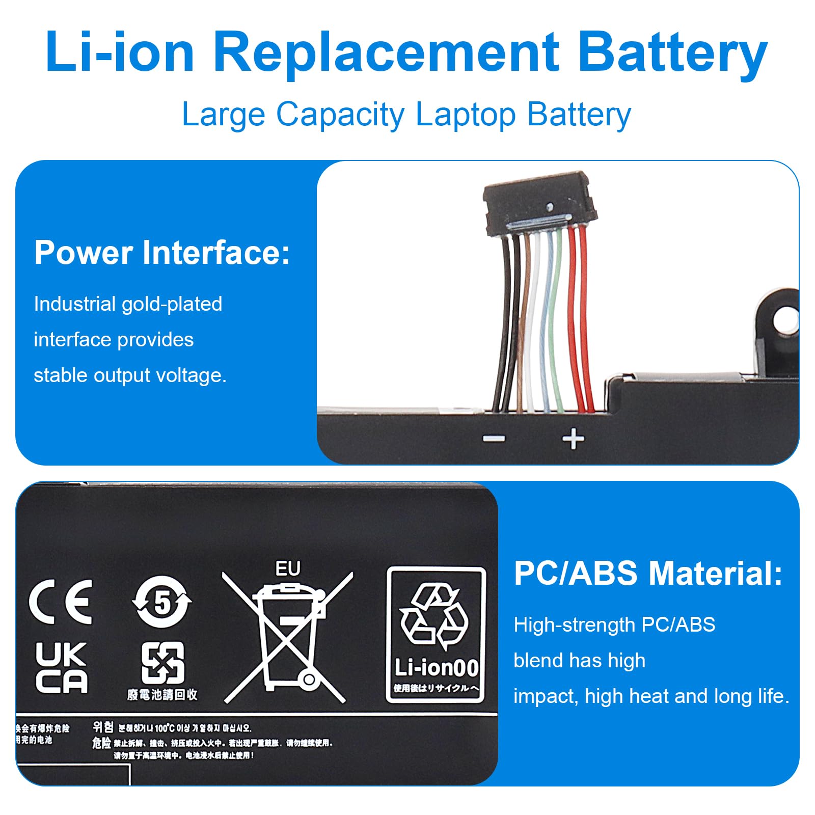 L16C2PB2 L17L2PF1 Batteria compatibile con Lenovo IdeaPad 320 330 S145 320-15abr 320-15ikb 320-17ikb 330-15ikb 330-15ast 330-17ikb S145-15iwl S145-14iwl Serie L17M2PB7 L16L2PB2 L16M2PB2