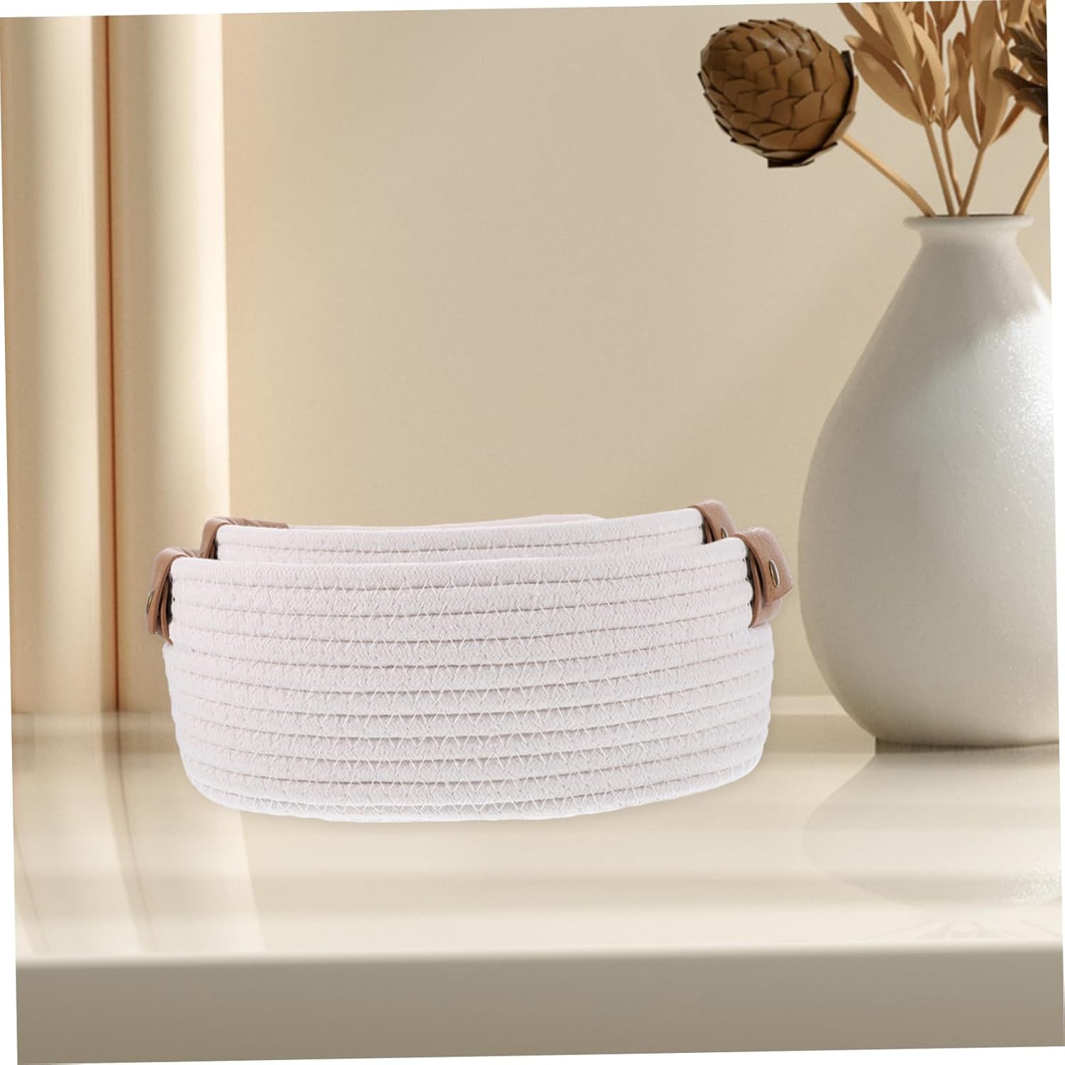 2pcs Cotton Rope Storage Basket Woven Baskets for Organizing Decorative Home Storage