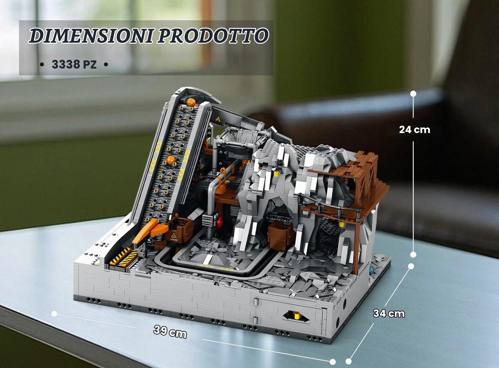 Reobrix Electric GBC Ball Mining Machine Set con doppi motori, giocattolo educativo STEM per bambini dai 14 anni in su, adulti e ingegneri, regalo di veicoli da costruzione impegnativo 22023
