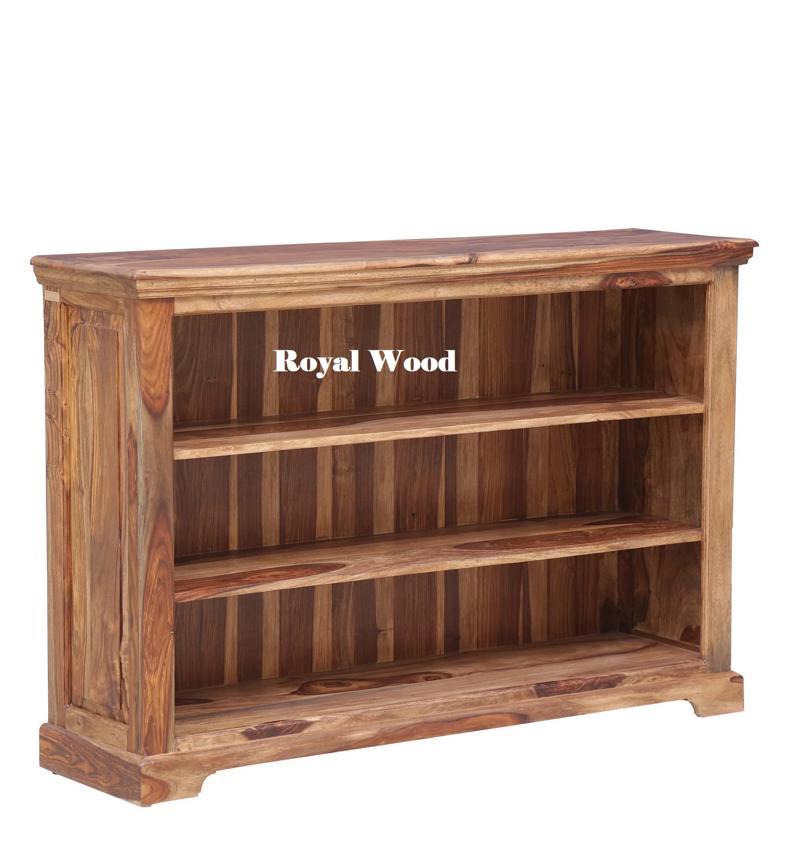 Royal Wood Solid Sheesham Wood 2 Shelves Solid Wood Book Shelf Organizer for Study Room Drawing Room Home and Office-image-17