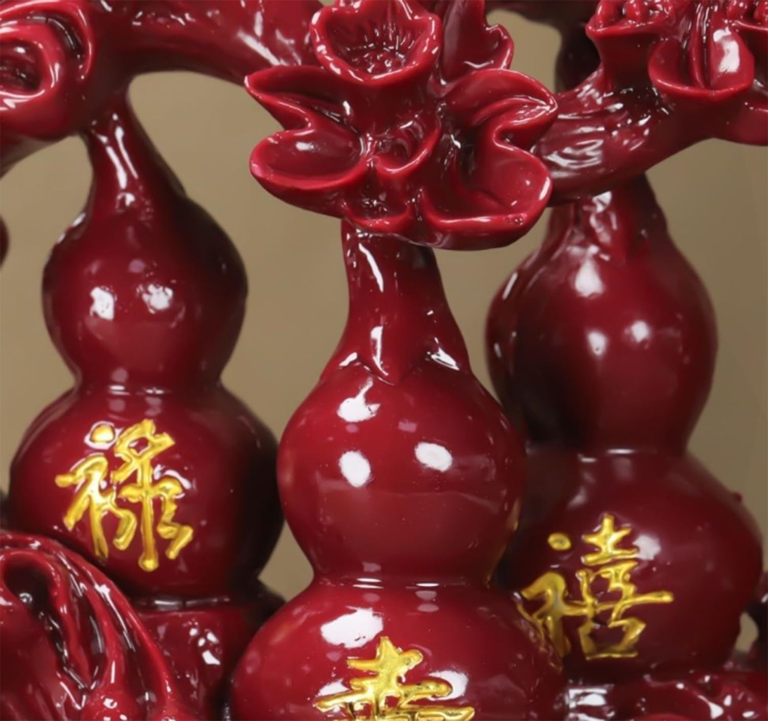 Cinabro Cinque Benedizioni Zucca Ornamento Feng Shui Figurine Decor