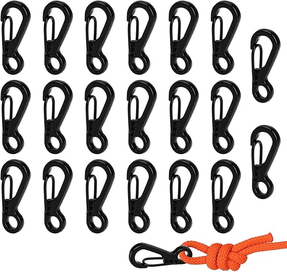 20 Mini Carabiners Clip, SF Tiny Locking Carabiner Set Small Metal Carabiners Quick Snap Release