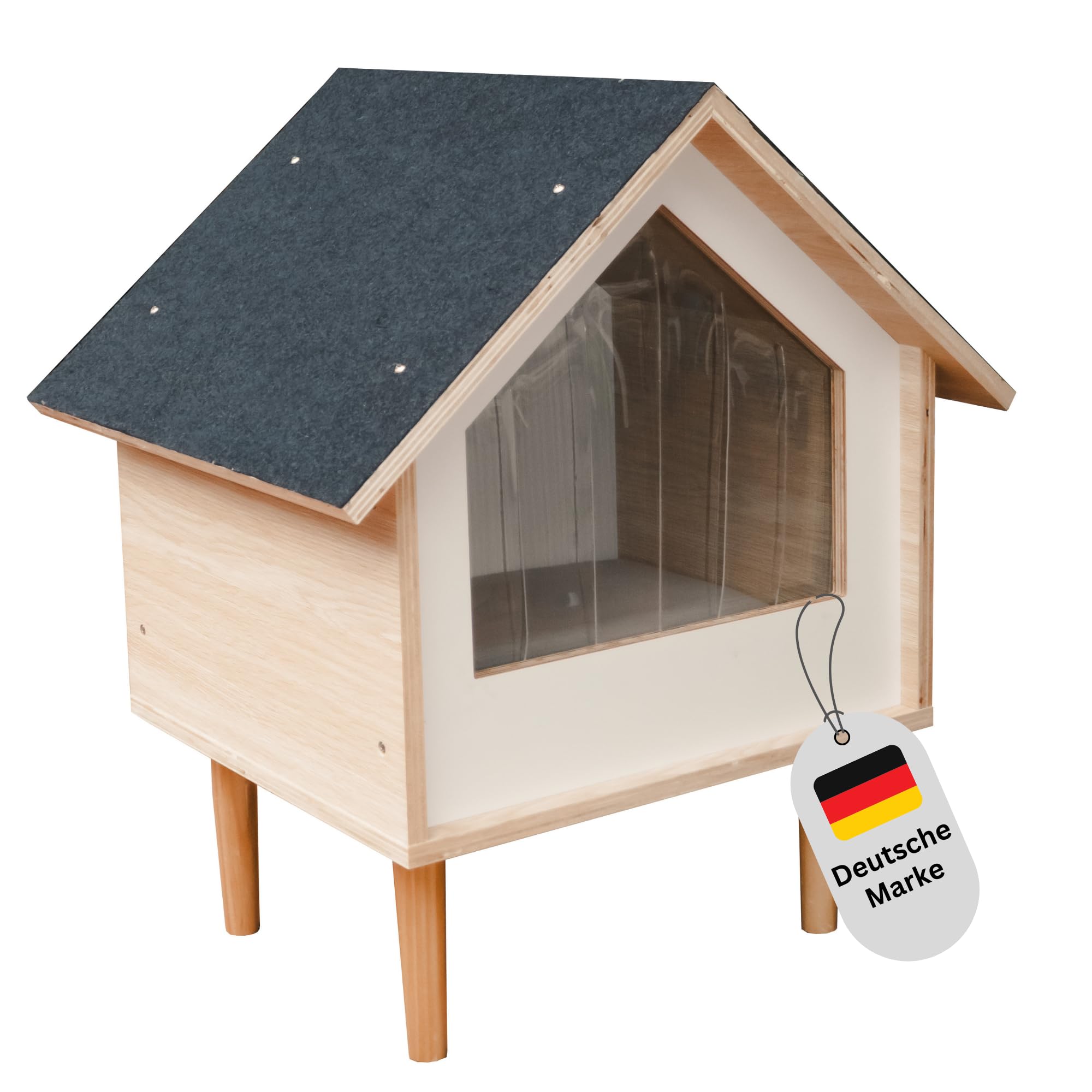 Awwi Cat House for Outdoor and Indoor, Waterproof and Insulated, Stylish Cat House or Dog House Outdoor - Cat Cave for Indoor and Outdoor