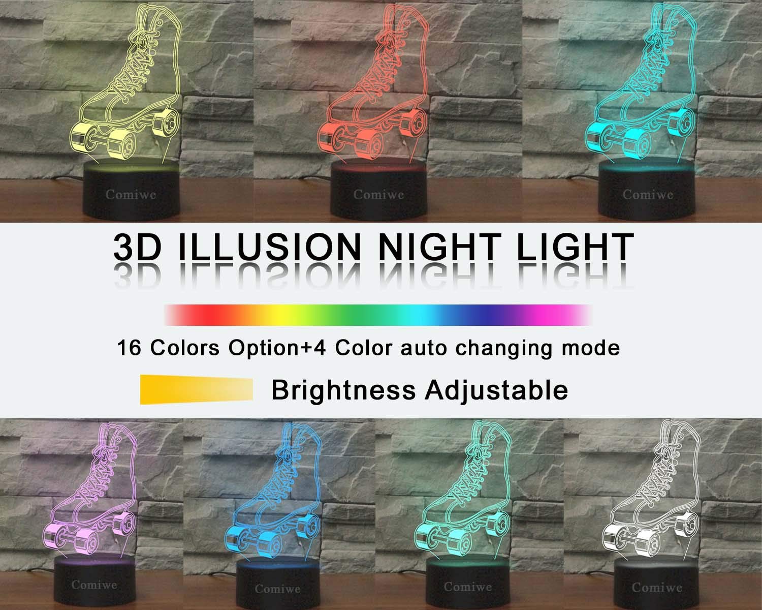 Veilleuse Cheval 3D LED - 16 Couleurs, Télécommande, USB, Décor Enfant, Cadeau Anniversaire/Noël