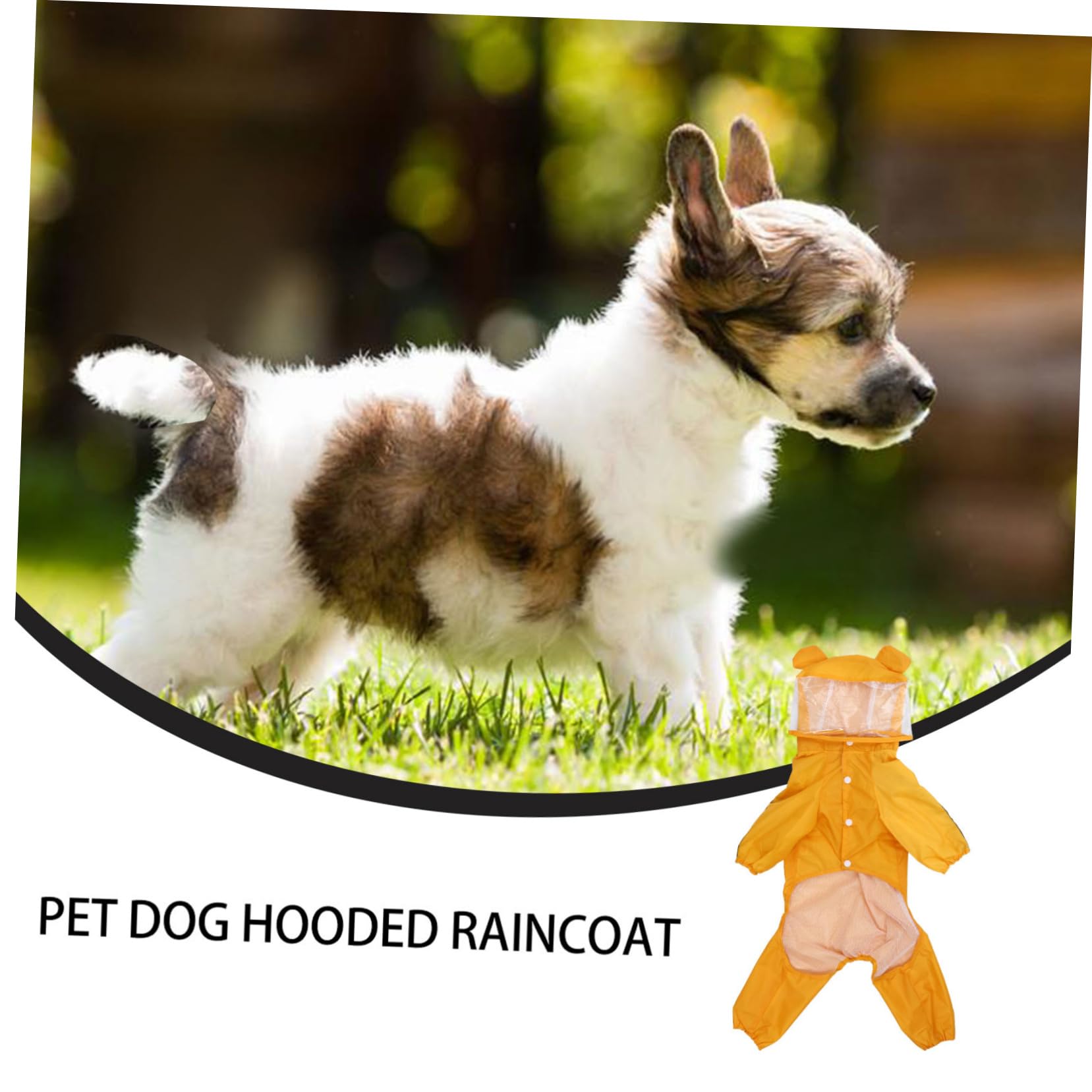 BESTonZON Dog Raincoat Lightweight Hooded Poncho for Dogs Stylish Breathable Rainy Day Clothes Easy to Pack Carry for Rainy Walks