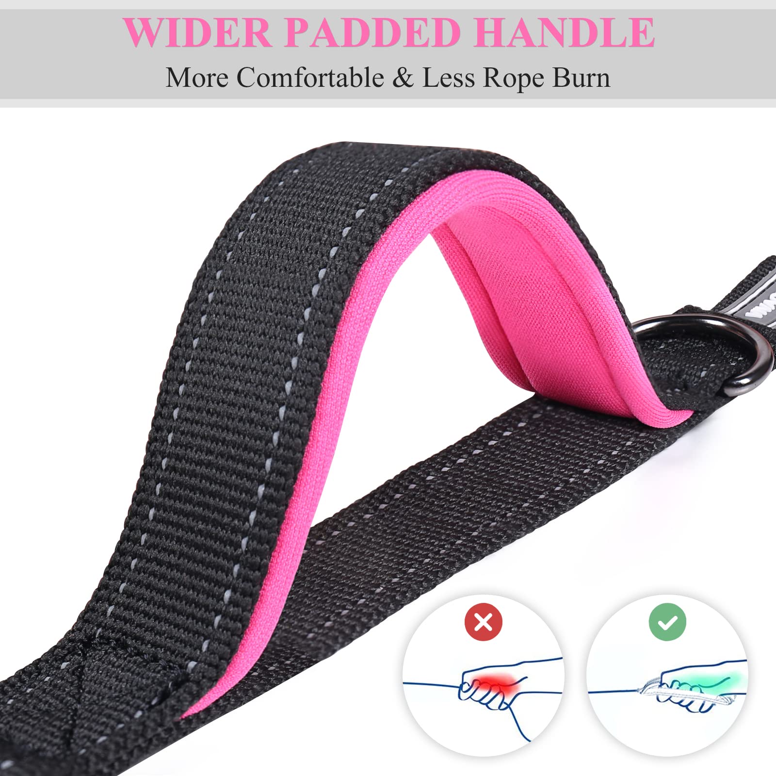 VIVAGLORY Hands Free Dog Lead Bungeeone Waist Dog Lead with Belt for Running Walking & Jogging - Image 3