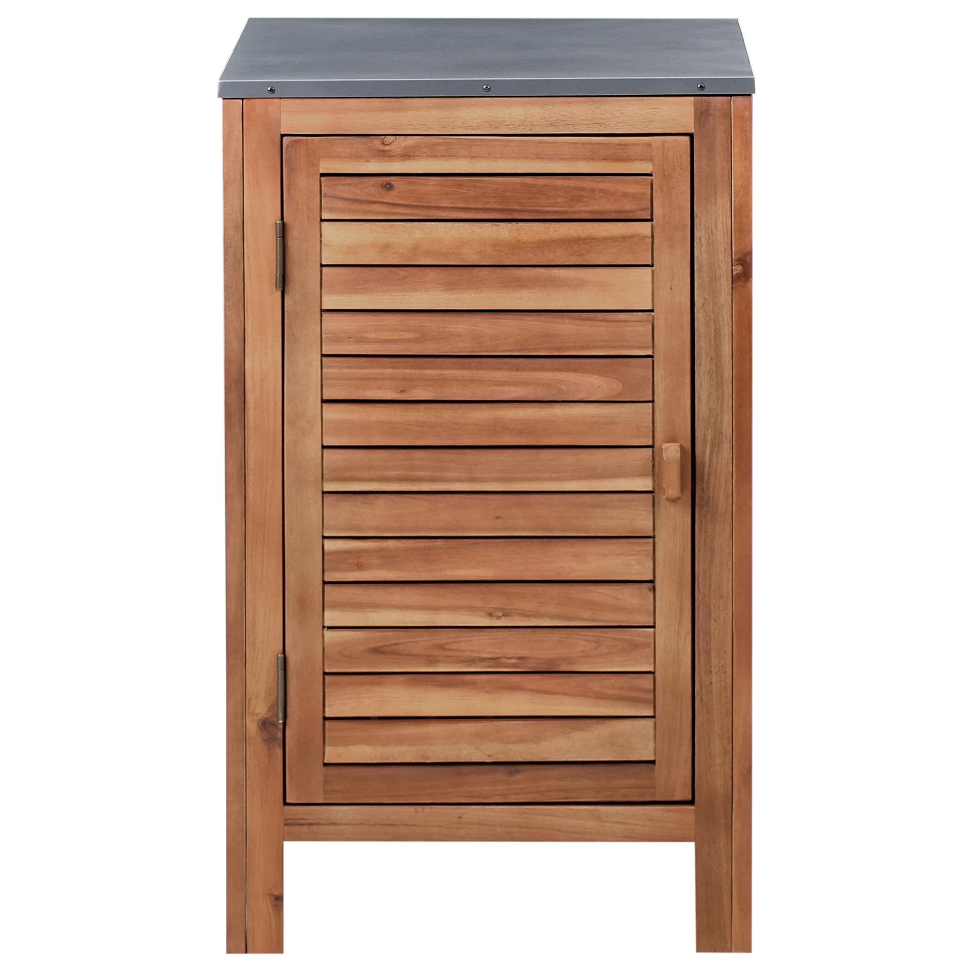 Outdoor-Küchenschrank Akazienholz braun schmal 50x50x83 cm 1 Tür Brucoli