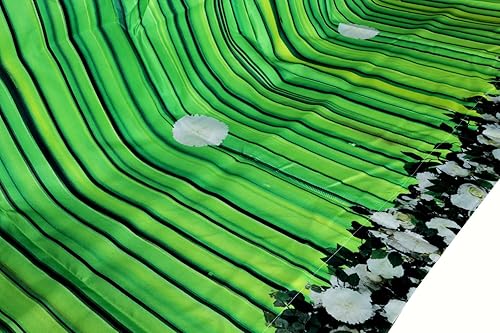 Miniatura 3 de Telón de fondo tradicional indio Pooja verde floral elegante de 8 x 10 pies para boda, recepción, compromiso, inauguración de la casa, Diwali,