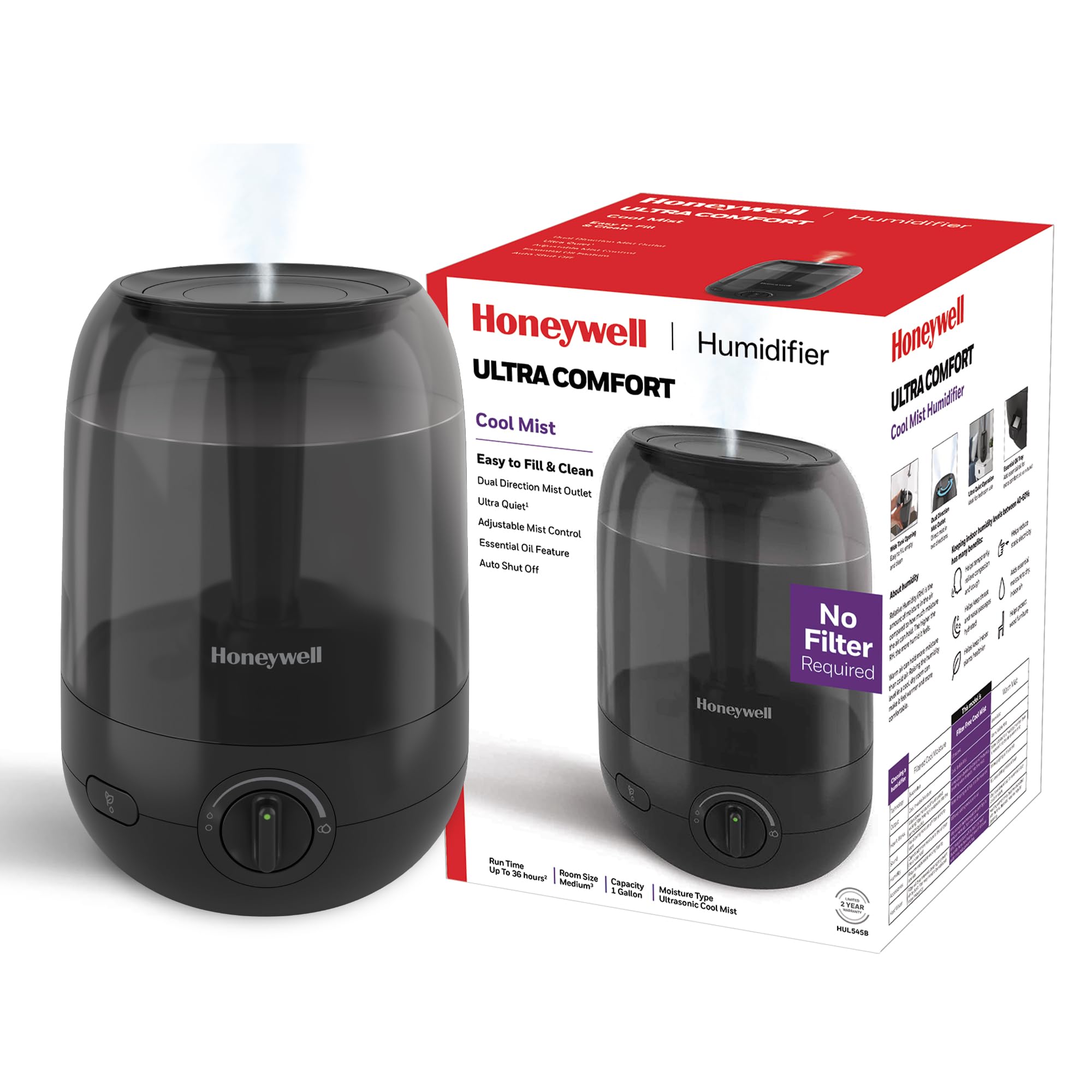 Honeywell Ultra Comfort Cool Mist Humidifier HUL545B