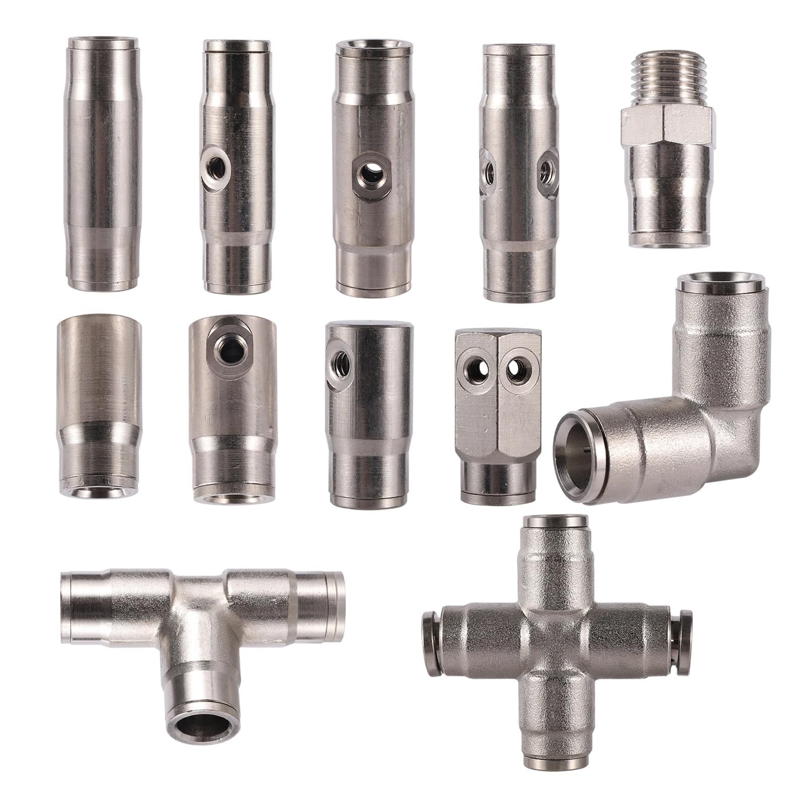 20 pezzi 3/8" Connettore rapido a innesto OD 9,52 mm Raccordo for tubi Raccordi for sistemi di irrigazione a nebulizzazione a pressione for giardinaggio e raffreddamento(4-way)