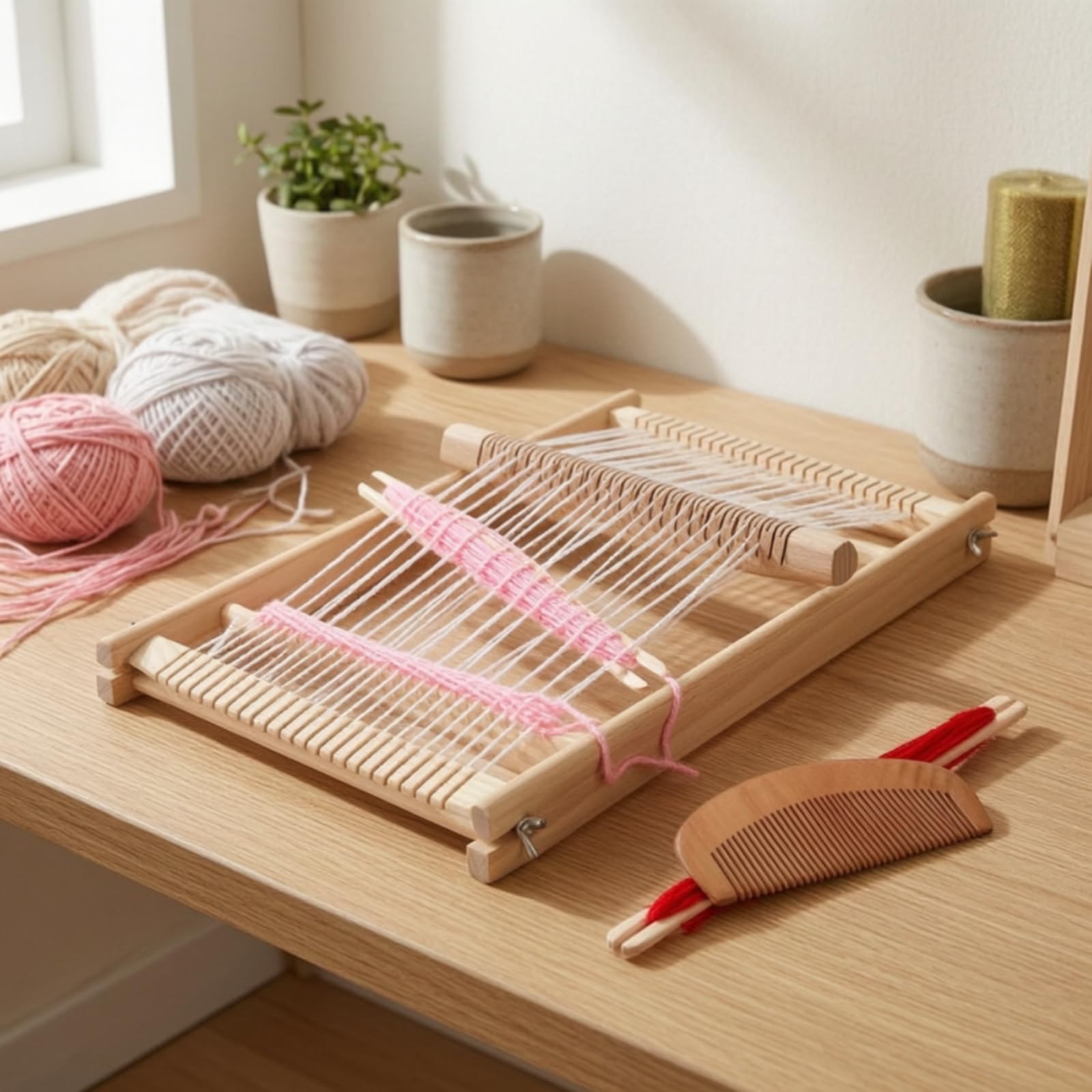TAIZhiChen Telaio per Tessitura con Pettine Robusto | Creativo, Manuale, Telaio per , Casa, Bambini