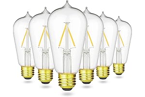 Vintage LED Edison Light Bulb 25W Equivalent - Soft, Dimmable White Glow for Home Ambiance