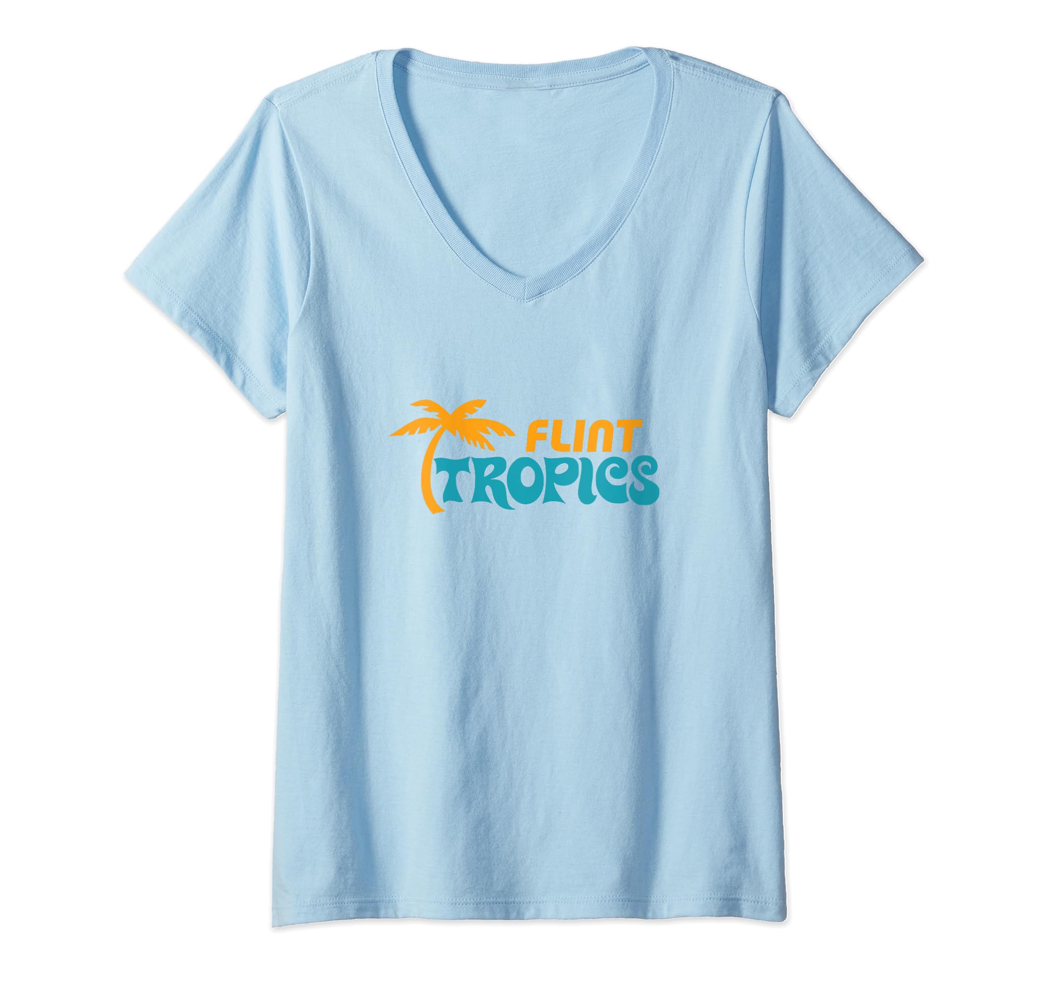 Womens Flint Tropics T-Shirt V-Neck T-Shirt