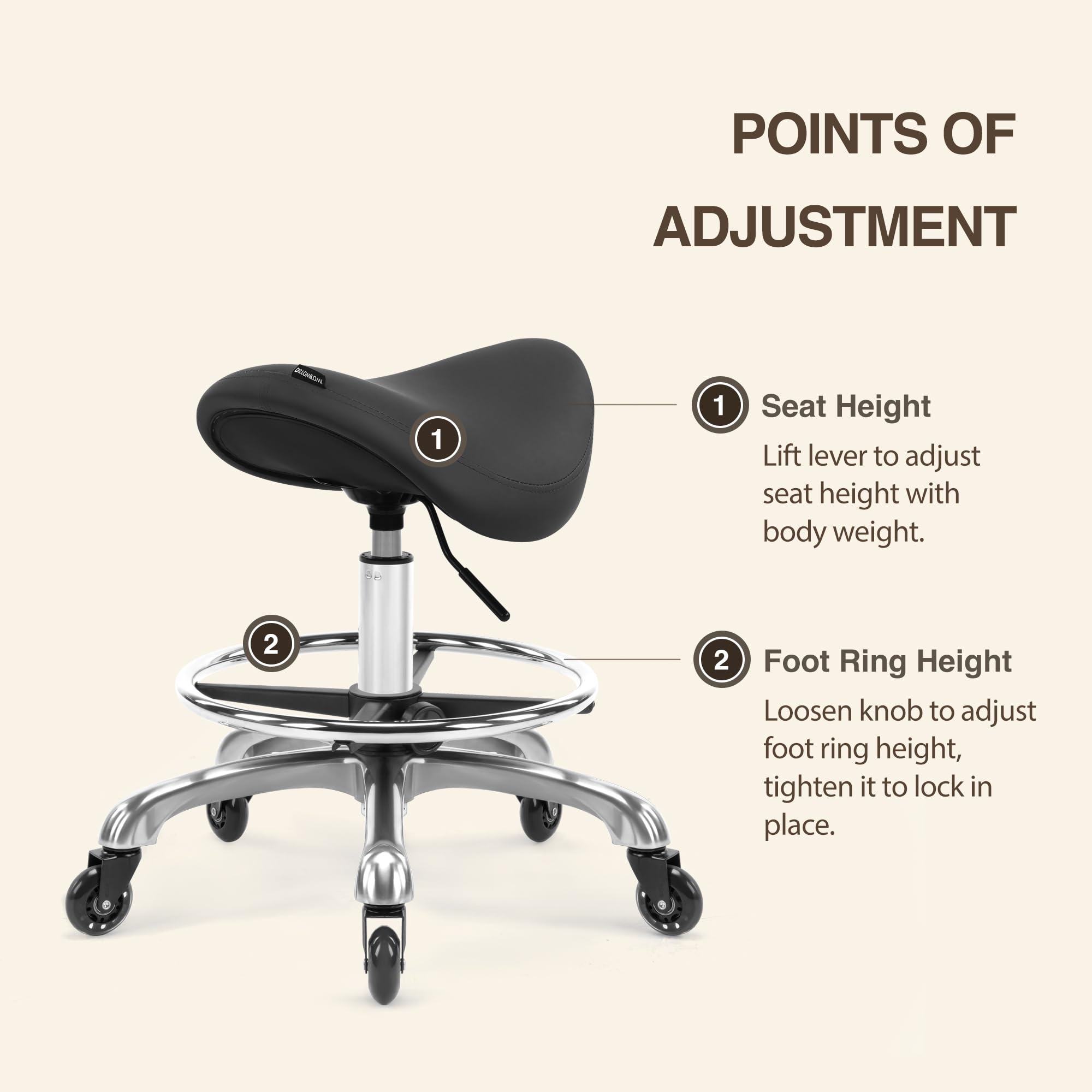 Amazon.com: DR.LOMILOMI Ergonomic Saddle Stool, Adjustable