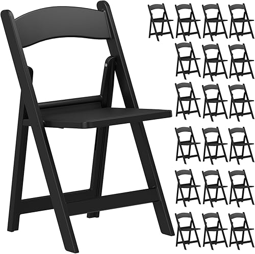 Miniatura 29 de Sillas plegables de resina con cojín, paquete de 4 sillas plegables blancas, sillas de plástico ligeras, cómodas sillas plegables para bodas,