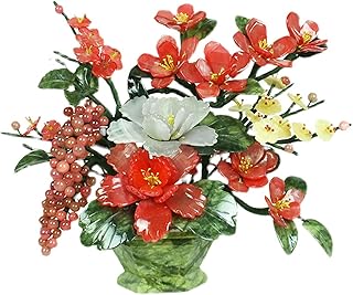 SHUMACHENG2020 Plante Décoration Chinois Style Artificial Bonsai Jade Panier Fleur Bonsaï Miniature Miniature Plantes Potoudus pour Home Office Decor Decor Affichage Plante en Pot